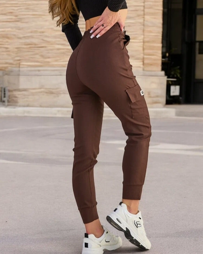 Royalfashion Дамски бойни панталони от памучна материя