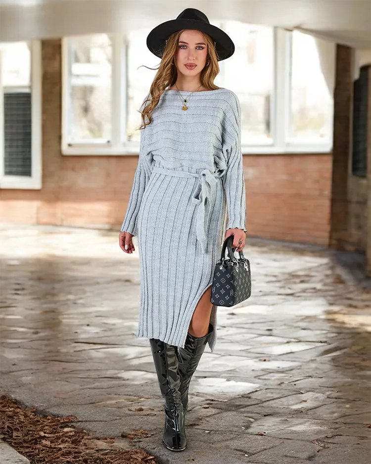 Royalfashion Дамска рокля с пуловер