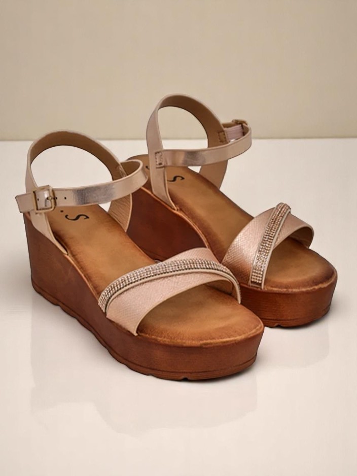 Royalfashion Женски платформи с камъчета и блестящи елементи Aurora Glow