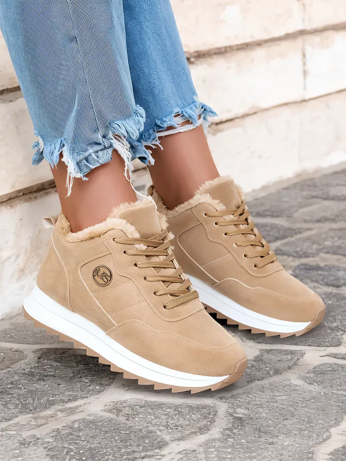 Royalfashion Светлокафяви дамски изолирани спортни обувки Lahho