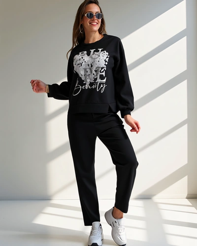 Royalfashion Женски комплект от вискоза с принт