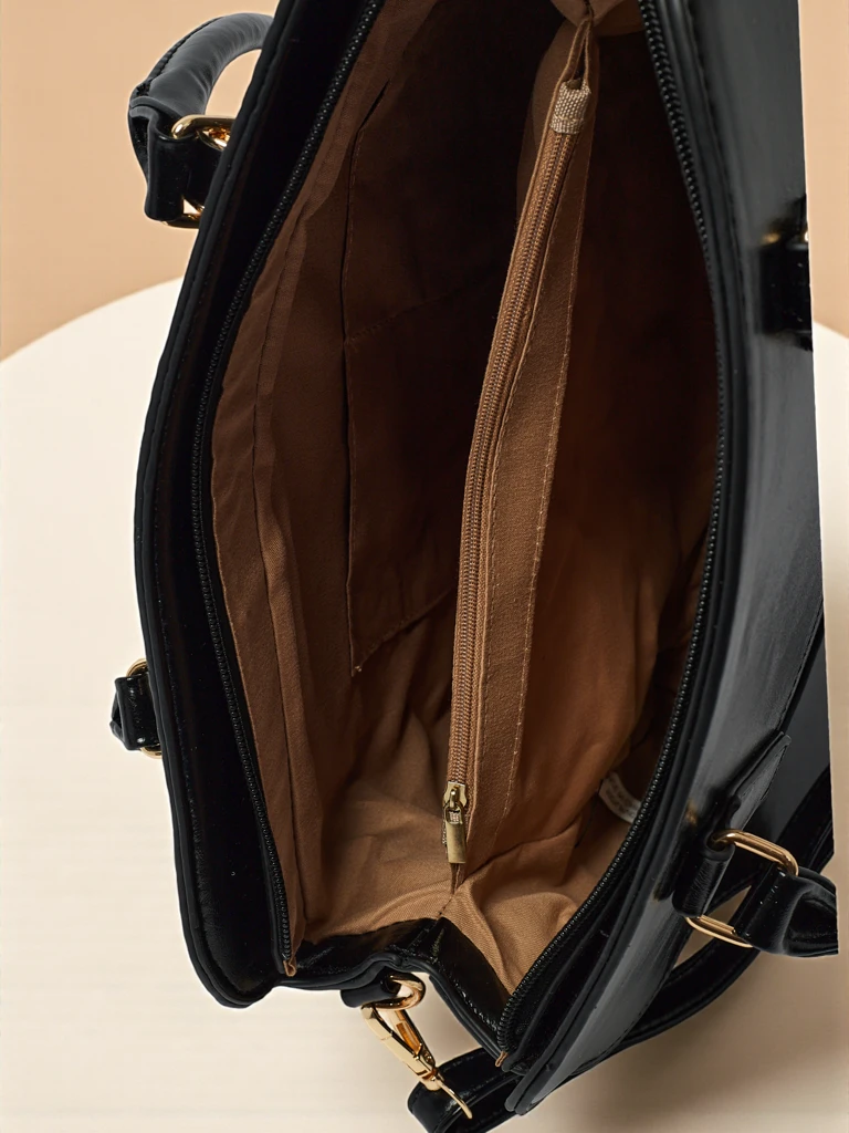 Дамска чанта тип shopper от еко кожа с релеф Iron Lace