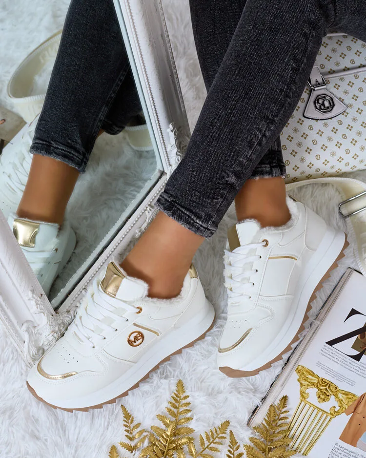 Royalfashion Затоплени дамски маратонки с кожа Boris