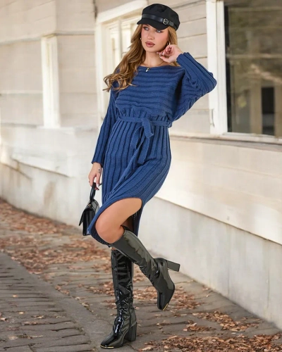 Royalfashion Дамска рокля с пуловер