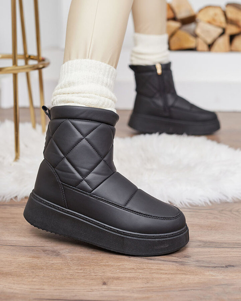 Royalfashion Черни дамски ботуши a'la snow boots Kacecica