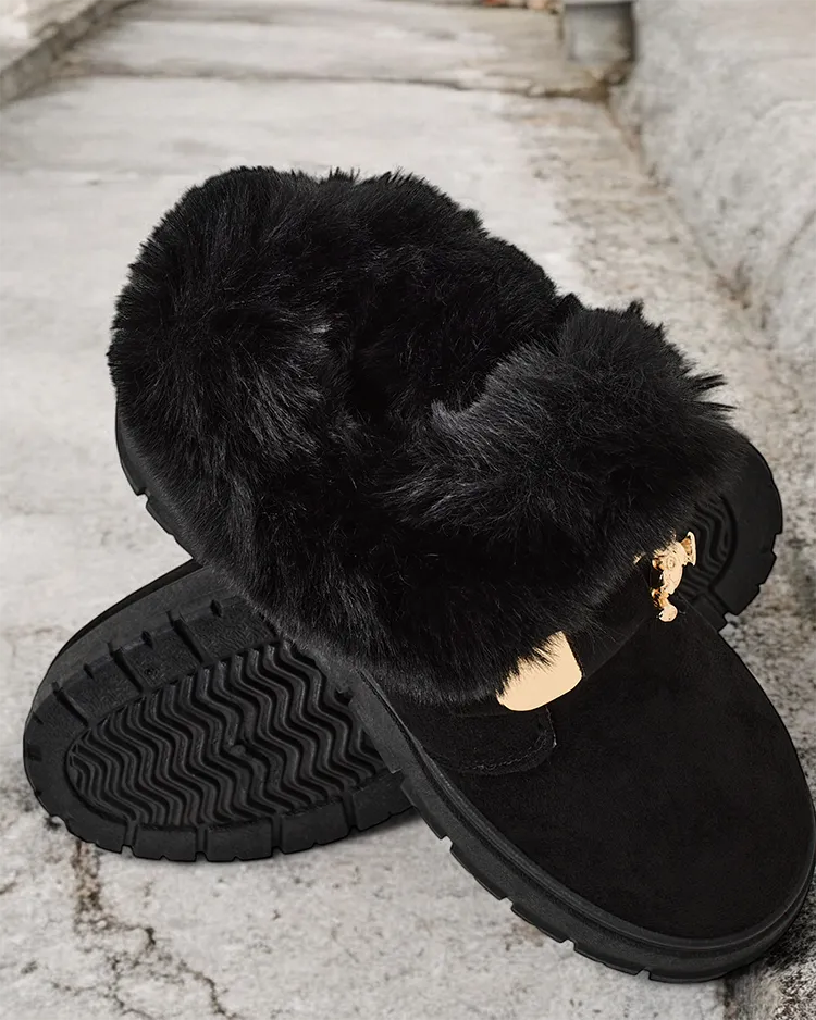 Royalfashion Дамски къси ботуши a'la snow boots Dobis