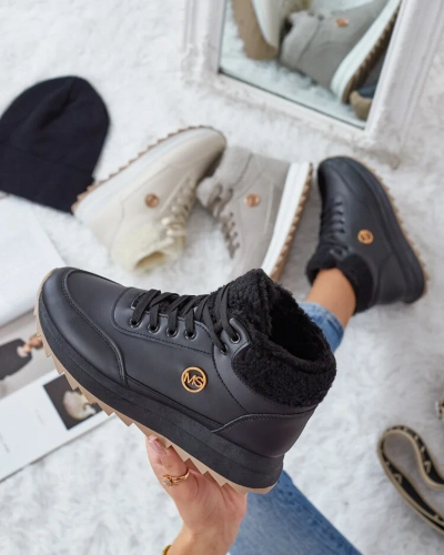 Royalfashion Women's Frozit Faux Fur Warmed Sneakers