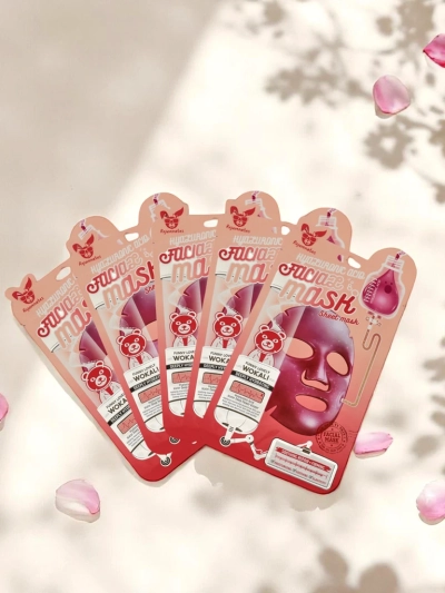 Маска за лице с хиалуронова киселина, успокояваща и стягаща