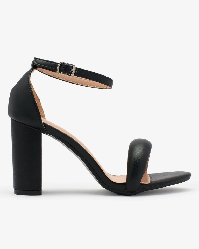 Royalfashion Black Дамски сандали Vefre с висок ток