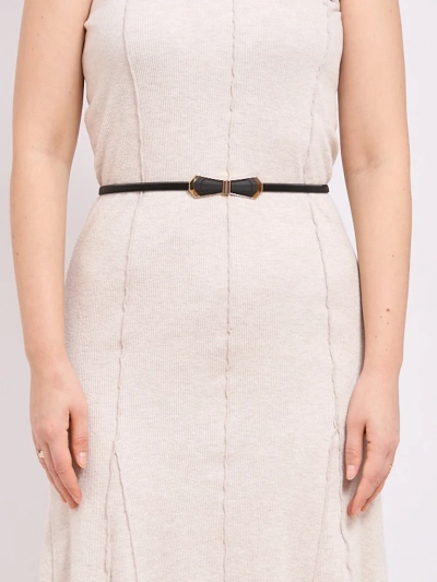 Дамски метален колан Melina черен с декоративна катарама в стил блясък