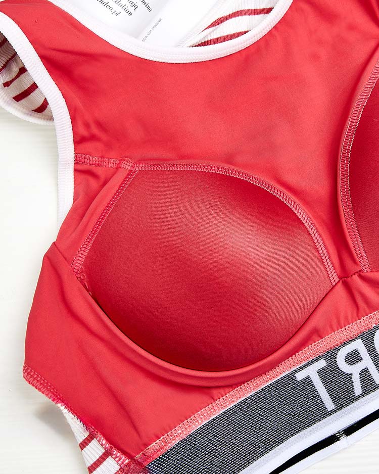 Royalfashion Дамски спортен сутиен на райета