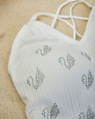 Royalfashion Дамски спортен сутиен с циркони