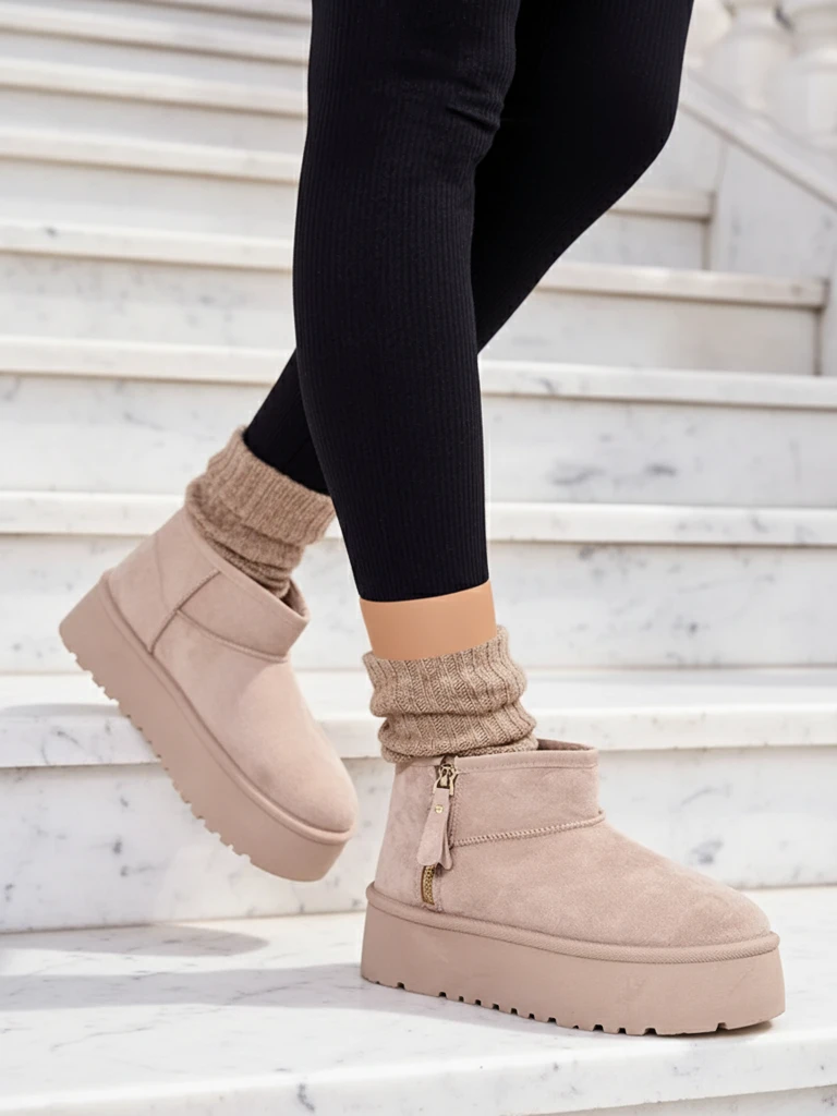 Royalfashion Дамски ботуши за сняг на платформа a'la Delgadi