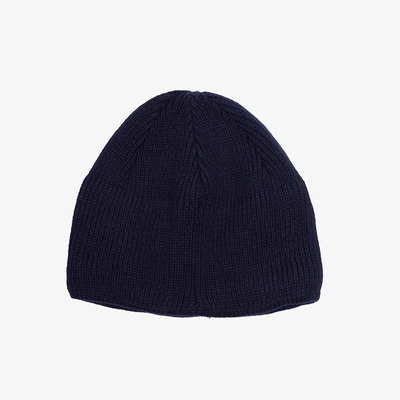 Granatowa męska ocieplana czapka - Akcesoria