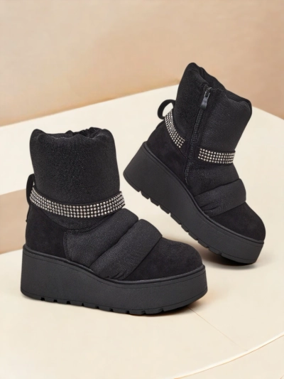 Royalfashion Дамски боти със скрит клин Renosi