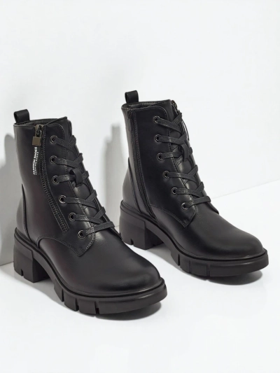 Еко кожени дамски боти с връзки Nomelira