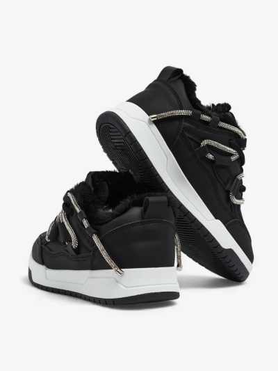 Дамски сникърси Luna черни от екологична кожа за всеки ден