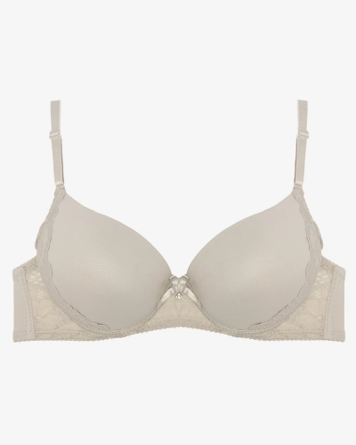 Гладък дантелен сутиен за жени в сиво - Бельо