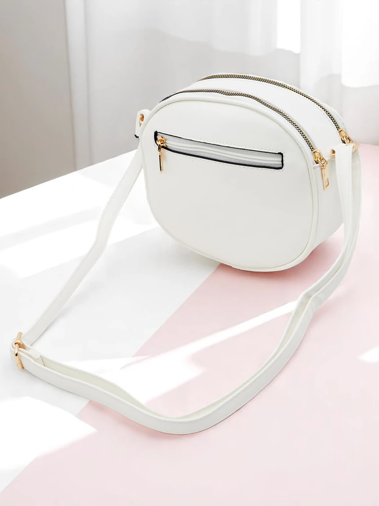 Royalfashion Дамска малка кръгла чанта от еко кожа Riva Circle