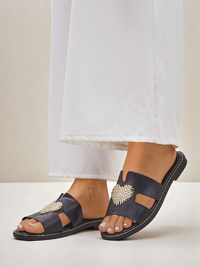 Royalfashion Жени чехли с форма на сърце Златно сърце