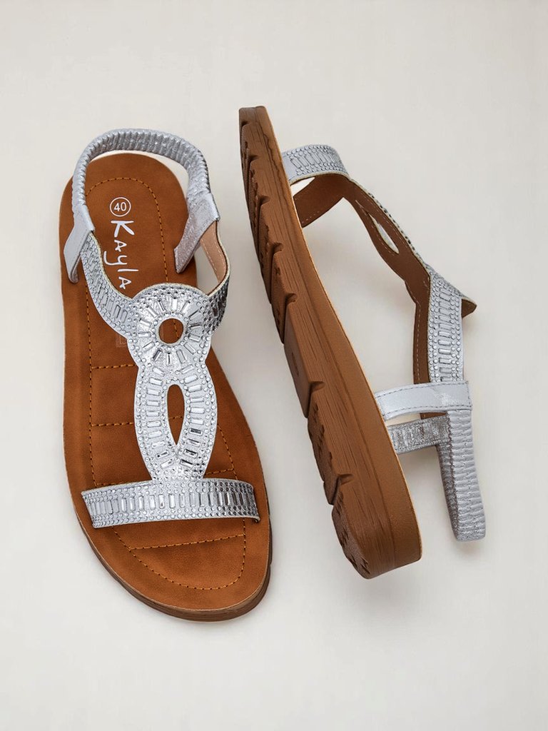 Royalfashion Дамски сандали с декоративни каишки Ava Shine