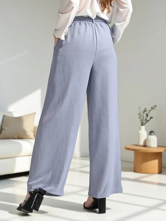 Royalfashion Широкиженски панталони с колан