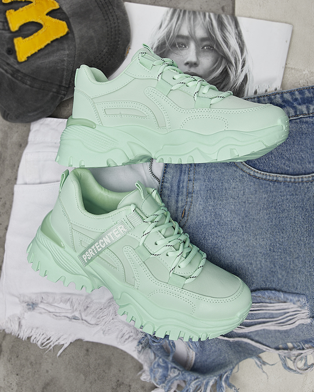 Спортни дамски маратонки в ментов цвят Evilpo- Footwear