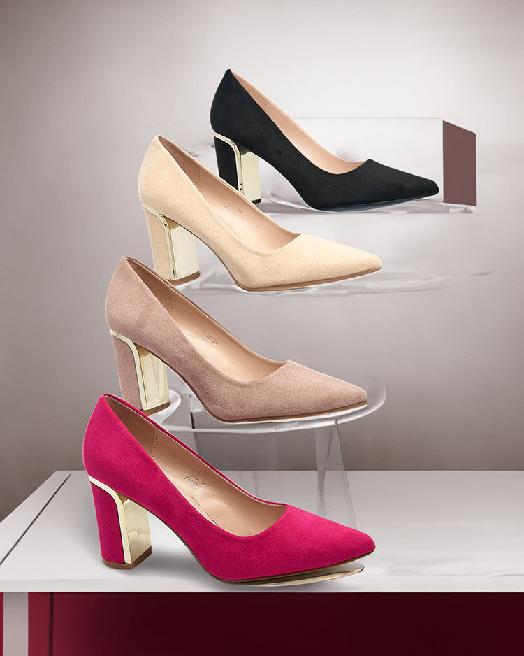 Royalfashion Бежови дамски потници от еко велур Afrogosa