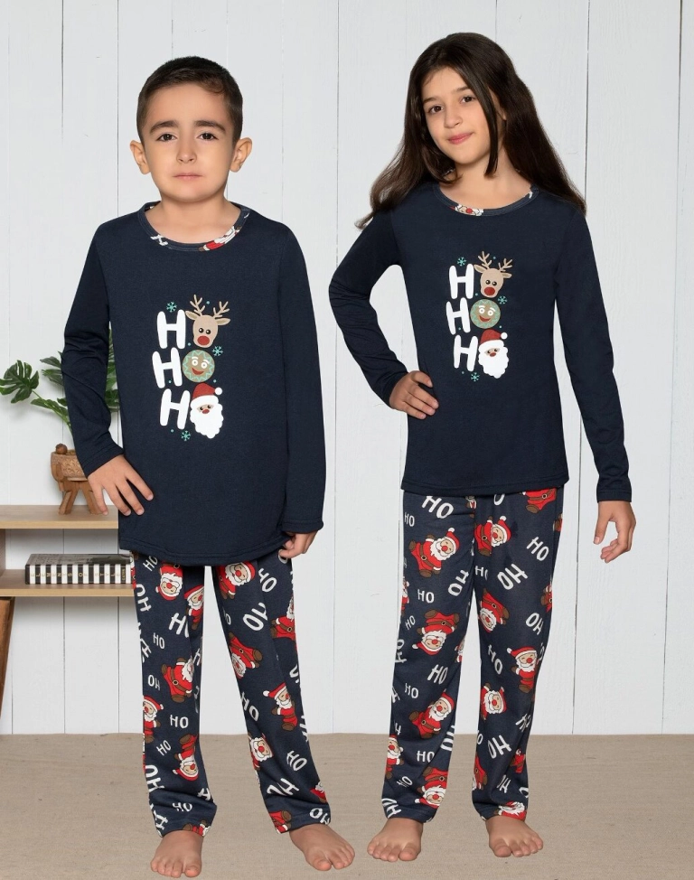 Royalfashion Детски пижами за Коледа с принт