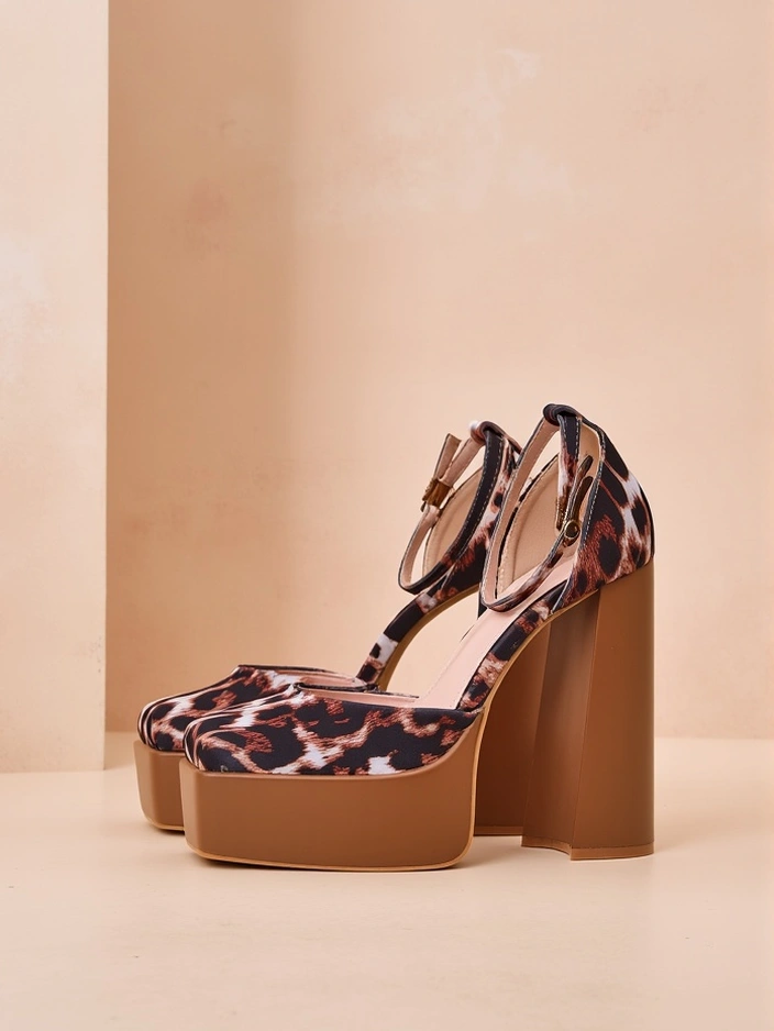 Royalfashion дамски обувки на ток с висока блокчета Folios