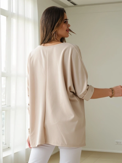 Royalfashion Дамска блуза от вискоза с букви от камъни