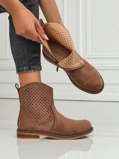 Royalfashion Дамски ажурни боти Toffas