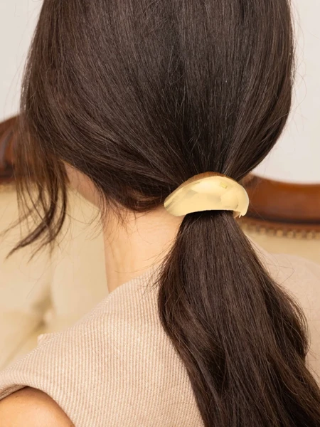 Royalfashion Ластик за коса със златен полукръг Halfmoon Twist