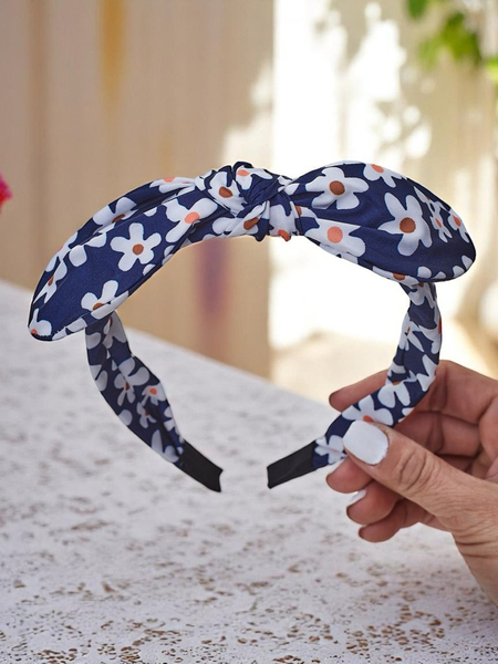 Royalfashion Диадема с панделка на флорален принт Florinka