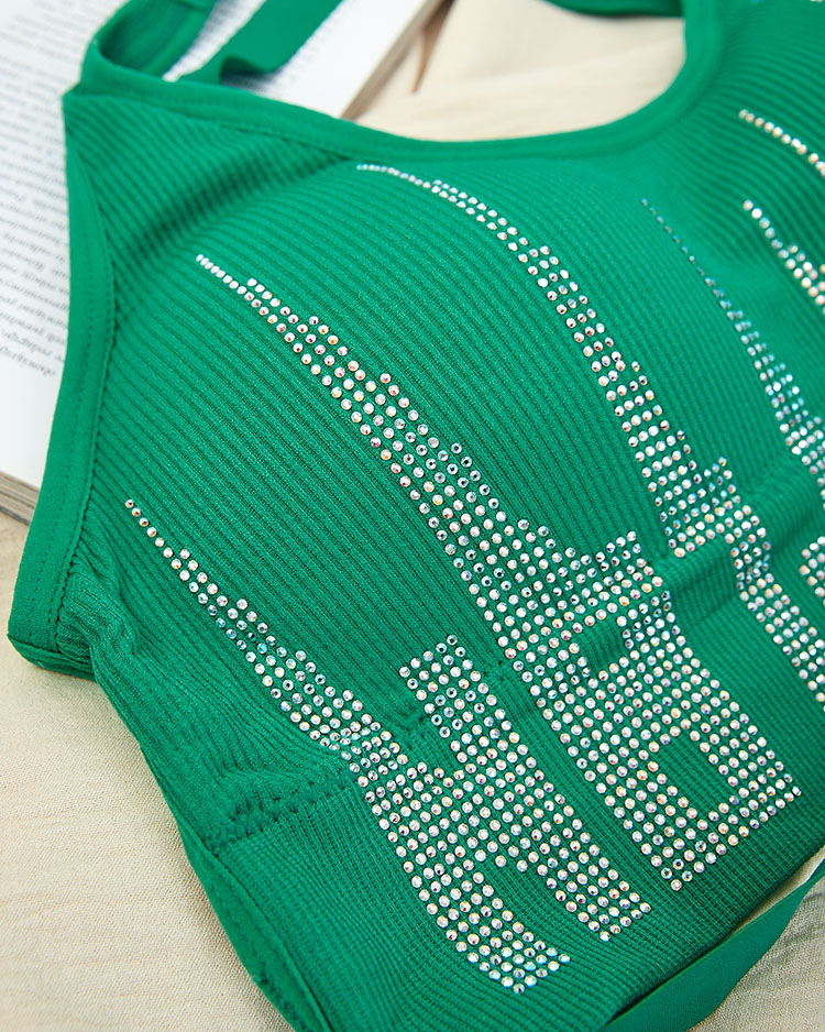 Royalfashion Дамски спортен сутиен с циркони