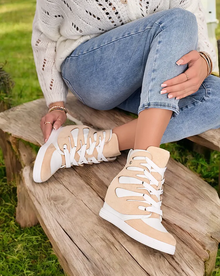 Royalfashion Дамски спортни ботуши на ток Pamstinsa