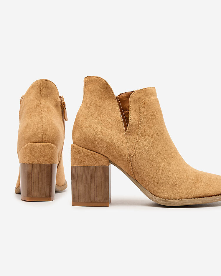 Royalfashion Дамски ботуши на ток Ricteas Camel