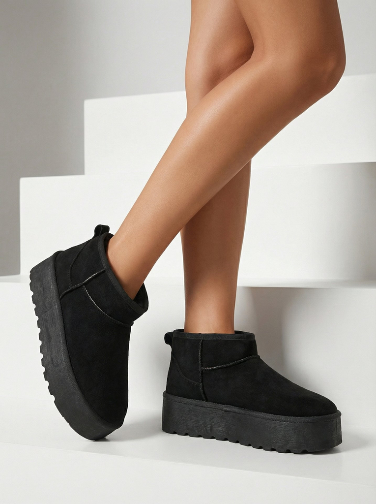 Royalfashion Дамски ботуши за сняг на платформа a'la в черно Dagodo