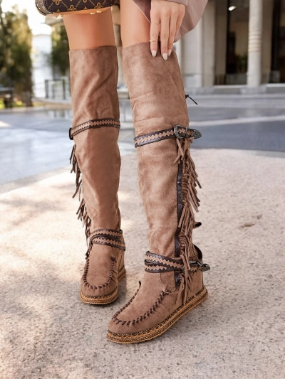 Дамски ботуши над коляното на Royalfashion Елиферсе