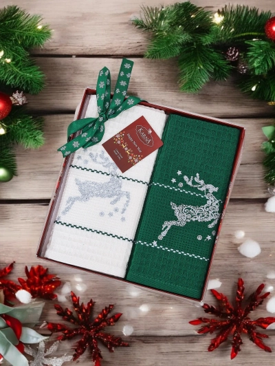 Royalfashion Коледен комплект кърпи Happy New Year