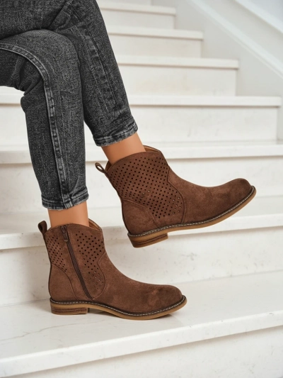 Royalfashion Дамски ажурни боти Toffas