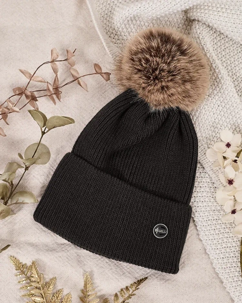 Зимна шапка Royalfashion за жени с помпон
