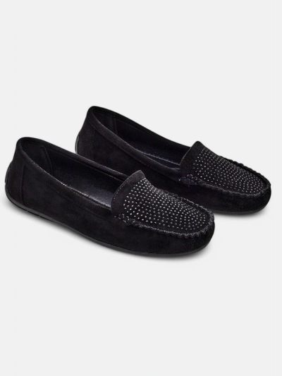 Royalfashion Женски мокасини с декоративни камъни Ezuess