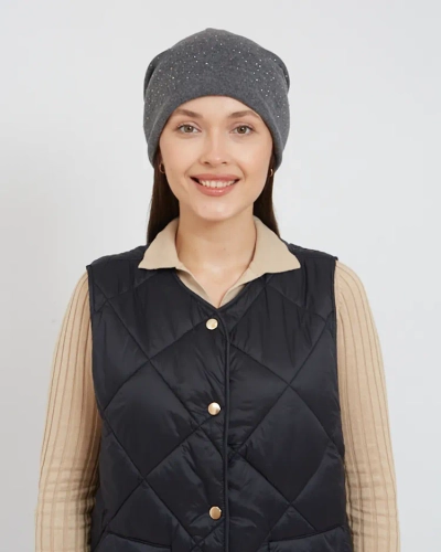 Дамска топла шапка Royalfashion с цирконий