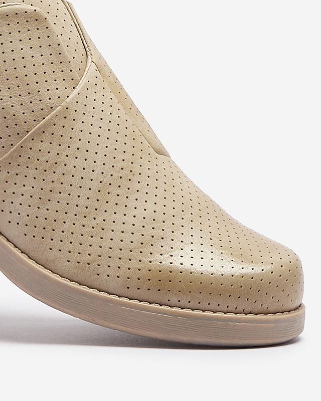 Бежови дамски полуобувки от екокожа Ilioppa- Footwear