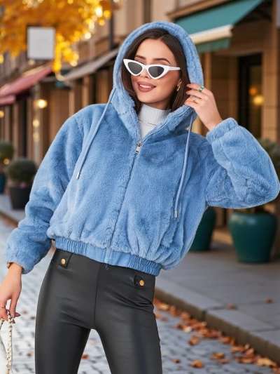 Дамско сако от и изкуствен косъм на Royalfashion