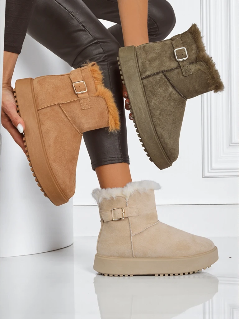 Royalfashion Къси дамски боти тип сноубутс Aurelia Classico