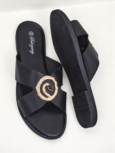 Royalfashion Дамски чехли на плоска подметка Golden Step