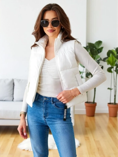 Royalfashion Дамско късо безръкавно яке