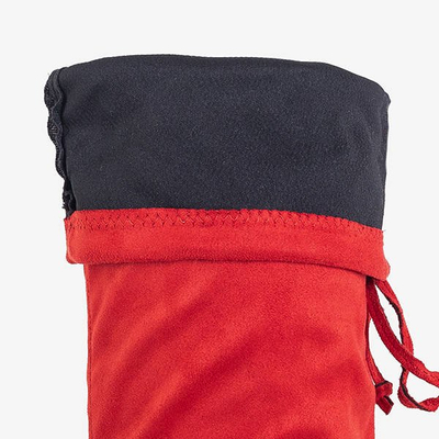 Czerwone damskie kozaki za kolano Elvina- Obuwie